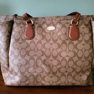 COACH multi-purpose tote.  Tan.  18"x11"x7"